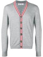 Brunello Cucinelli Stripe Trim Cardigan - Grey