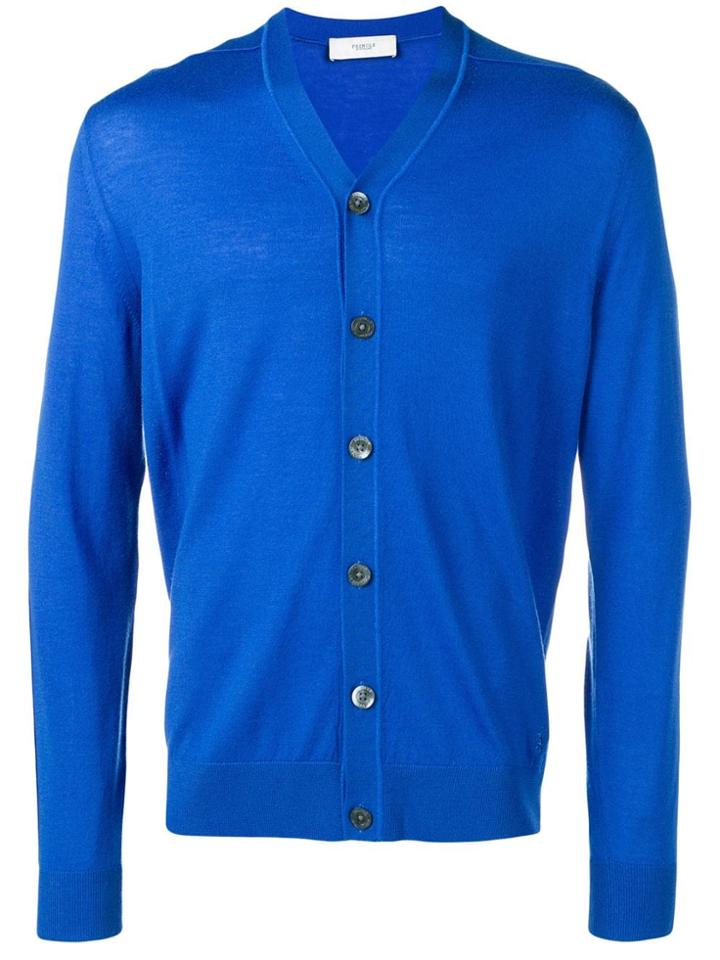 Pringle Of Scotland Merino Wool Cardigan - Blue