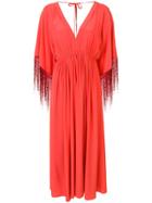 Forte Forte V-neck Fringed Dress - Orange