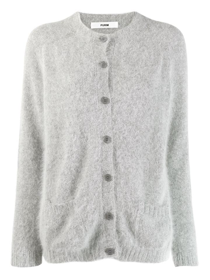 Roberto Collina Long Sleeve Cardigan - Grey