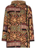 Etro Aztec-pattern Shearling Jacket - Brown
