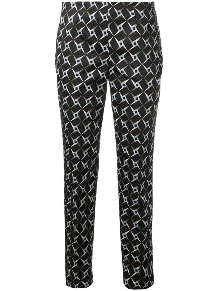Incotex Patterned Trousers - Black