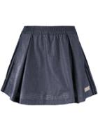 Adidas Originals - Pleated Short Skirt - Women - Polyester - 44, Grey, Polyester