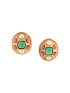 Chanel Vintage Gripoix Statement Clip-on Earrings