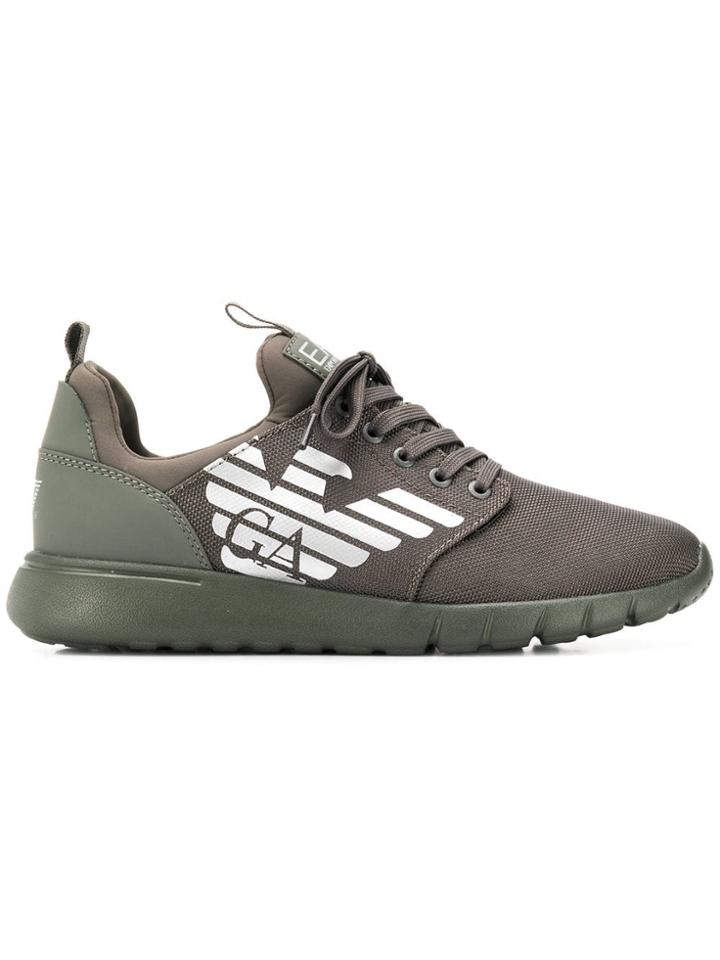 Ea7 Emporio Armani Low-top Logo Sneakers - Grey