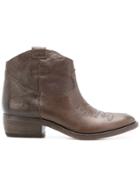P.a.r.o.s.h. Embossed Design Cowboy Boots - Brown