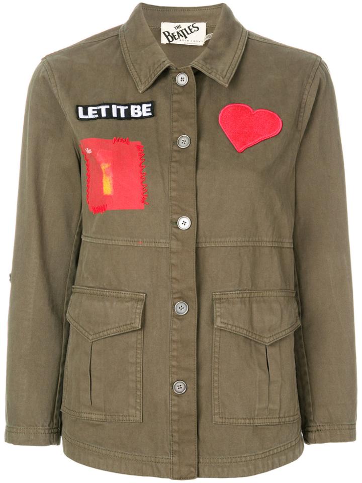Alice+olivia Patch Military Jacket - Green