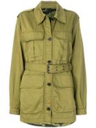 Mih Jeans Belted Military Jacket - Green