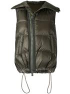 Sacai Padded Zip-up Gilet - Green