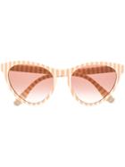 Gucci Eyewear Cat-eye Striped Sunglasses - Neutrals