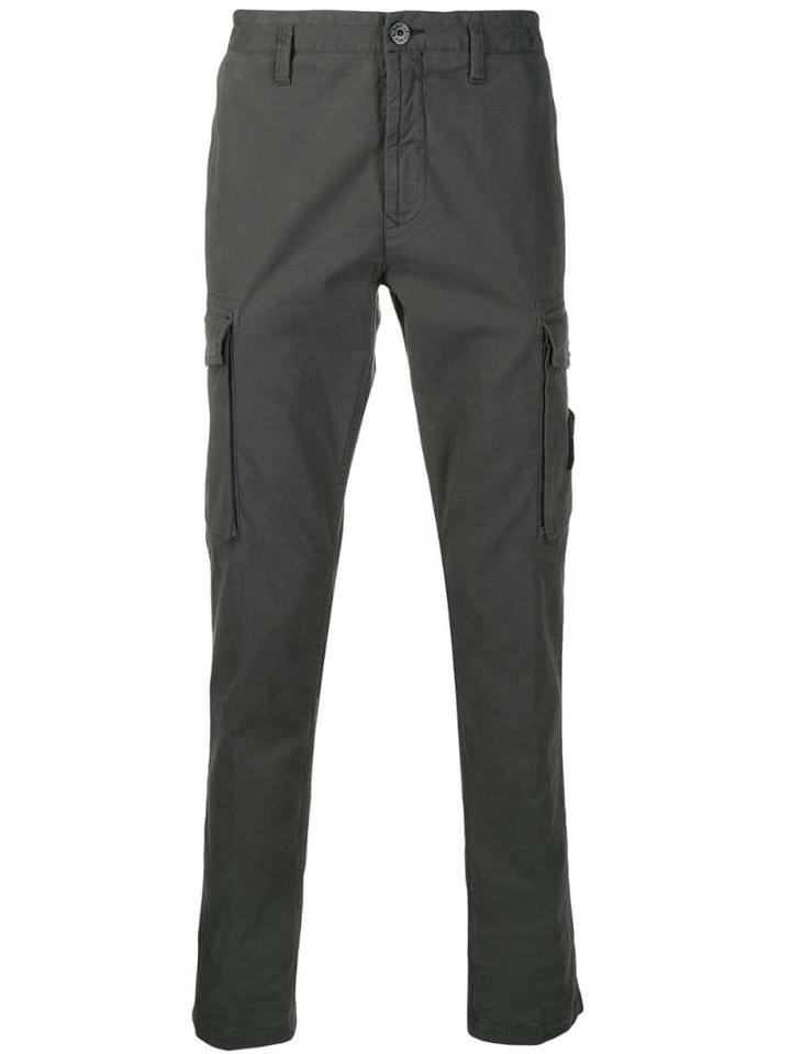 Stone Island Tapered Cargo Trousers - Grey