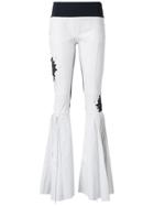 Andrea Bogosian Leather Flared Trousers - White