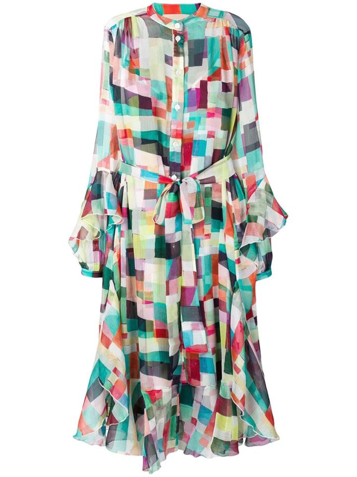Erika Cavallini Geometric Print Dress - Green