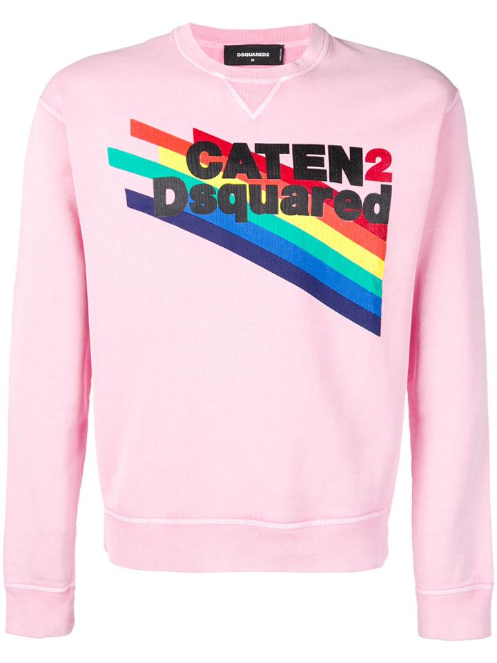 Dsquared2 Graphic Print Sweatshirt - Pink & Purple