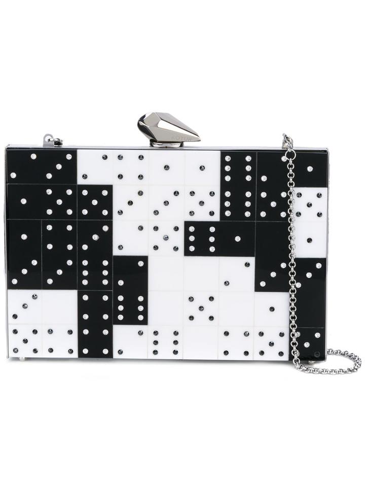 Kotur - Domino Crystal Clutch - Women - Plexiglass/metal - One Size, Black, Plexiglass/metal