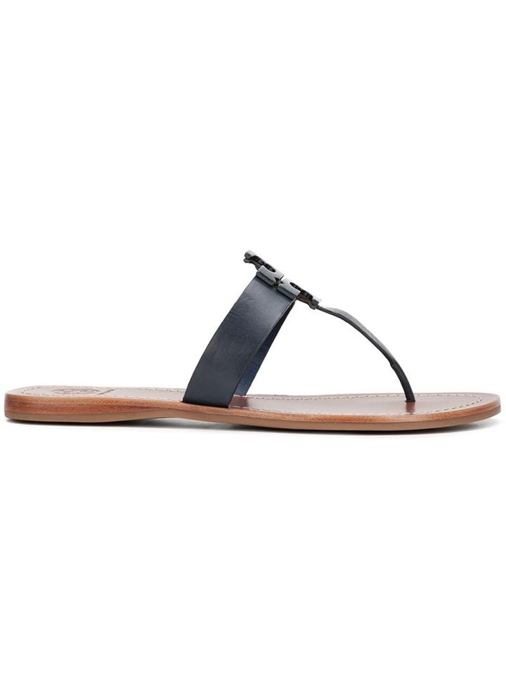 Tory Burch Moore Sandals, Women's, Size: 6, Black, Vegetable Sheep Skin