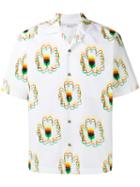 Stella Mccartney Floral Print Bowling Shirt, Men's, Size: 40, White, Cotton