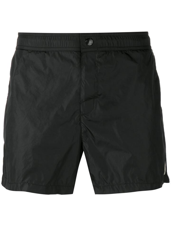 Moncler Contrast Piped Swim Shorts, Men's, Size: Xl, Black, Polyamide/polyester