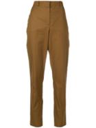 Yves Saint Laurent Pre-owned Cropped High-rise Straight-leg Trousers -