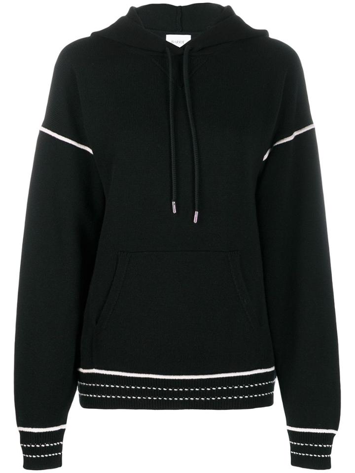 Barrie Embroidered Detail Hoodie - Black