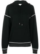 Barrie Embroidered Detail Hoodie - Black