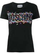 Moschino Pill Logo T-shirt, Women's, Size: Xs, Black, Cotton