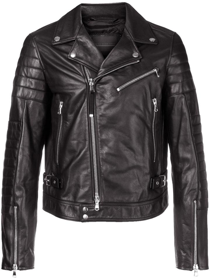 Diesel Black Gold Lo Check Biker Jacket