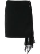 Givenchy Side-frill Fitted Skirt - Black