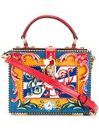 Dolce & Gabbana Dolce Box Tote, Women's, Red, Wood/calf Leather/polyurethane