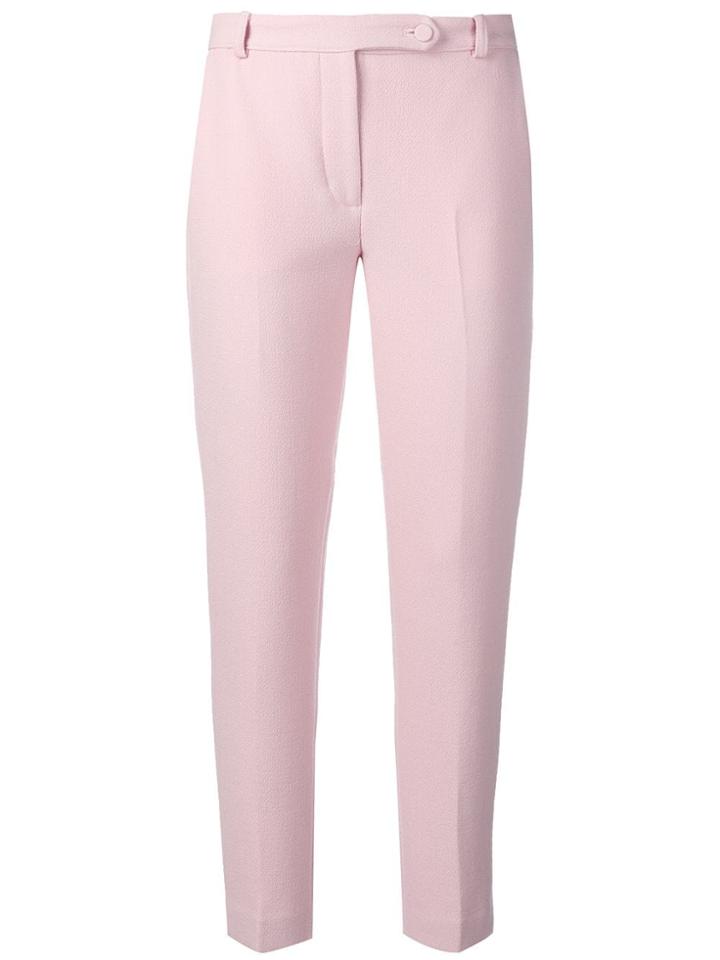 Styland Creased Slim Fit Trousers - Pink
