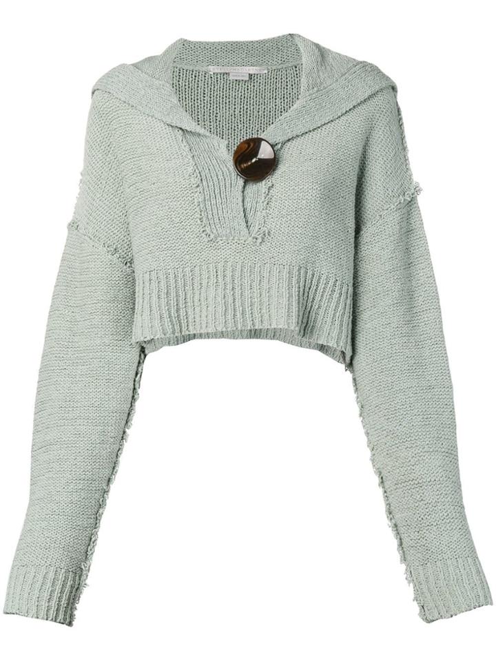 Stella Mccartney Cropped Knit Jumper - Green