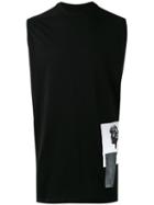 Rick Owens Drkshdw Patch Print Vest Top, Men's, Black, Cotton