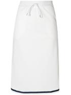 P.a.r.o.s.h. Side Slit Mid-length Skirt - White
