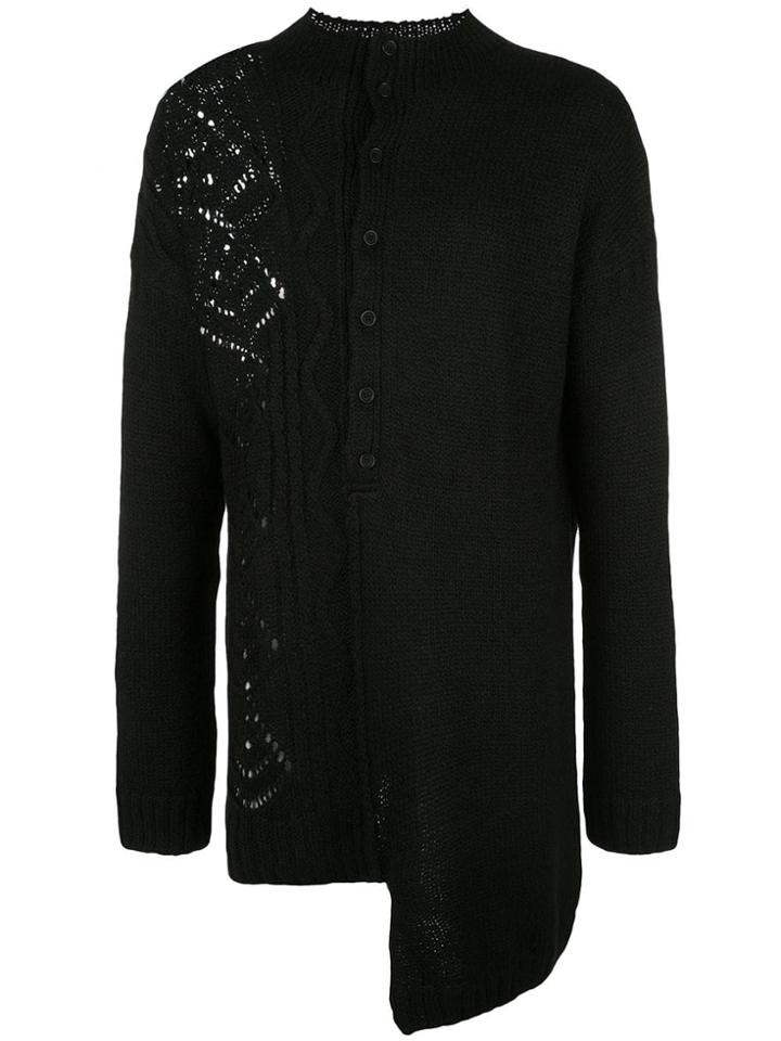 Yohji Yamamoto Button Down Sweater - 3 Black