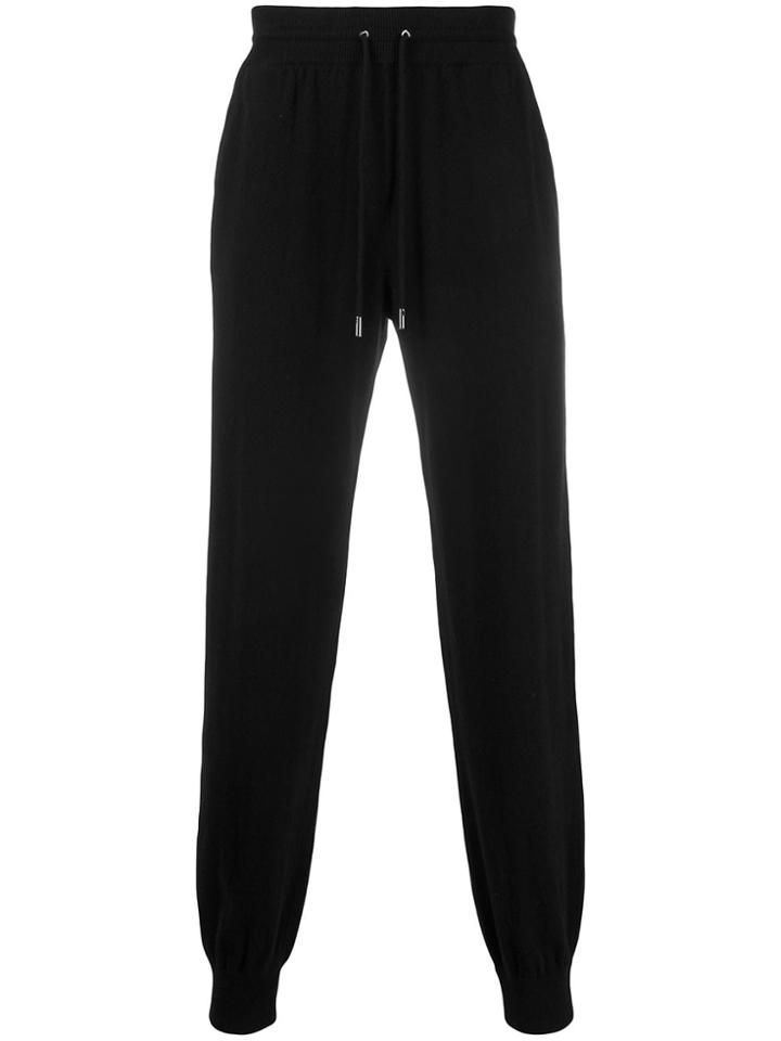 Lamberto Losani Cashmere Cuffed Track Pants - Black