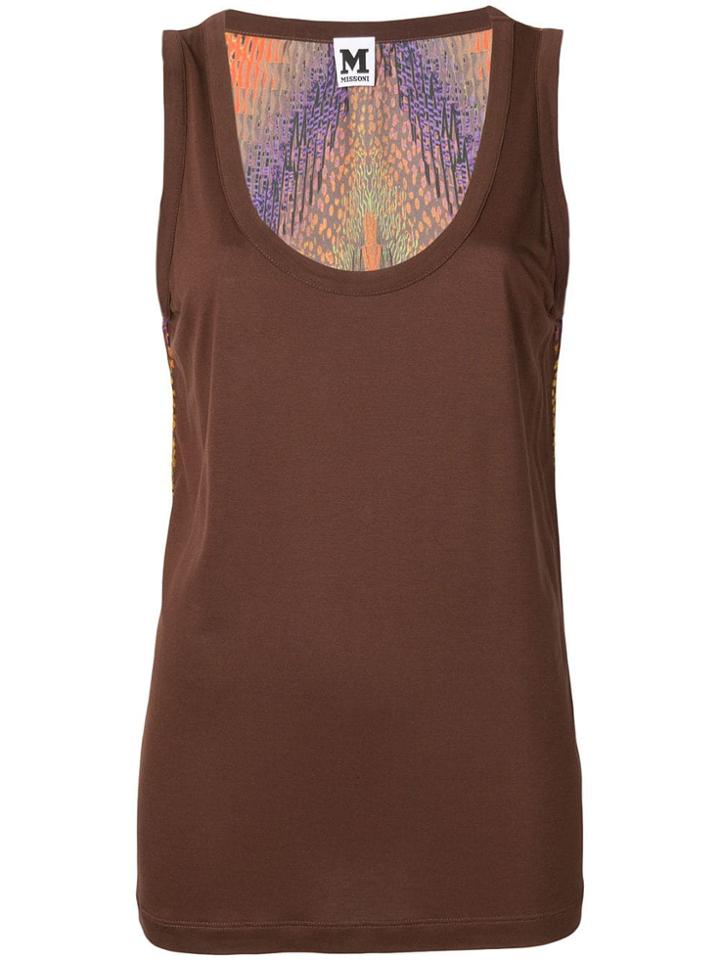Missoni Vintage Back Printed Tank Top - Brown