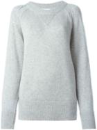 Chloé Crew Neck Sweater, Women's, Size: Medium, Grey, Cashmere