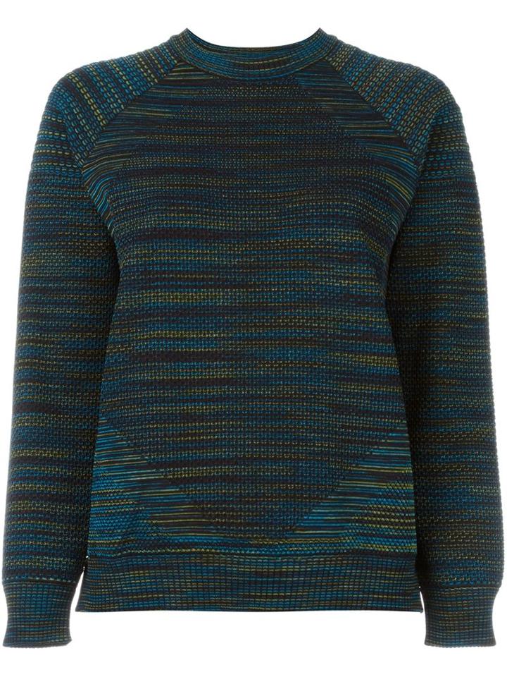 M Missoni Crew Neck Jumper, Women's, Size: Xs, Blue, Polyamide/viscose/spandex/elastane