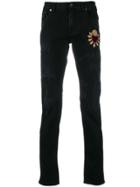 Dolce & Gabbana Sacred Heart Patch Jeans - Black