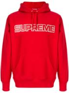 Supreme Perforated Logo Hoodie - Red