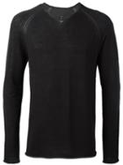Label Under Construction Crew Neck Jumper, Men's, Size: 52, Black, Cotton/linen/flax