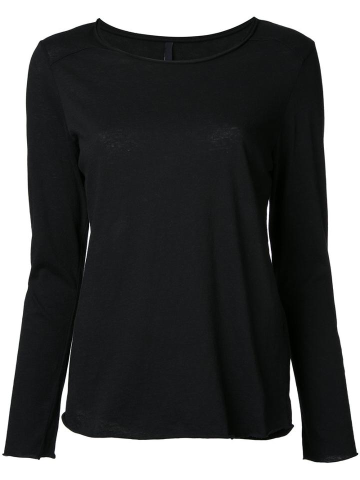 Nobody Denim - Raw Edge Top Ebony - Women - Organic Cotton - S, Black, Organic Cotton