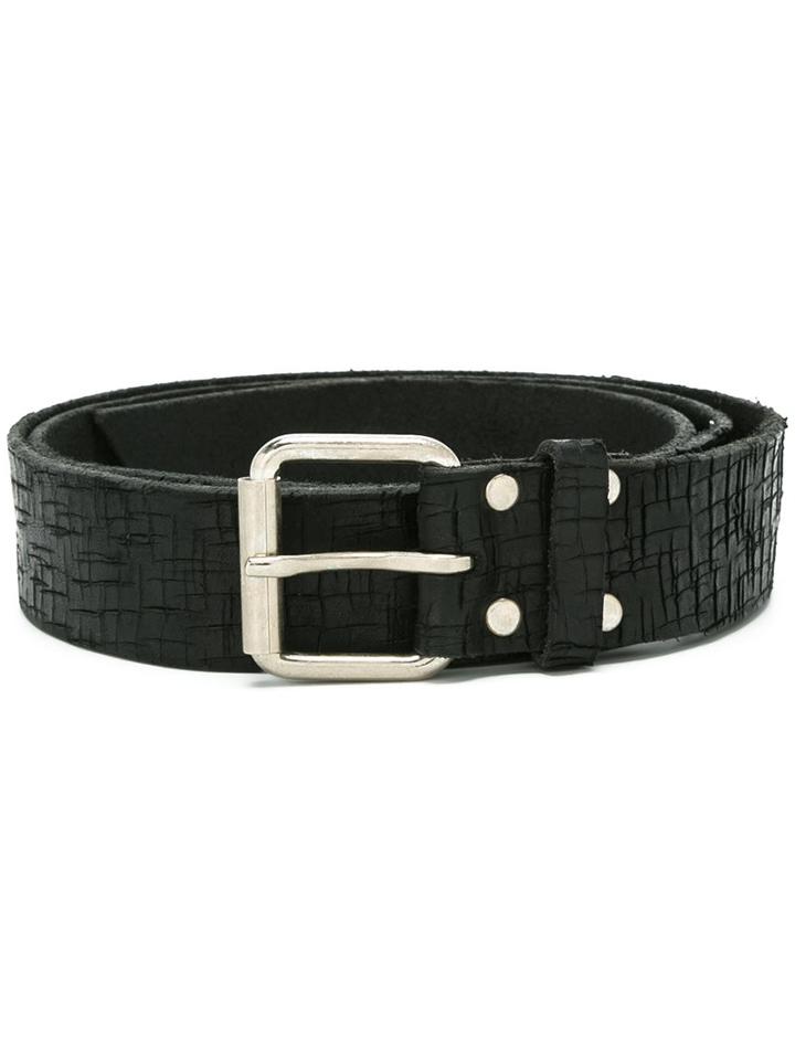 Comme Des Garçons Shirt Buckled Belt, Men's, Black, Calf Leather