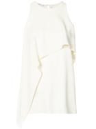 Helmut Lang Sleeveless Flared Top - White
