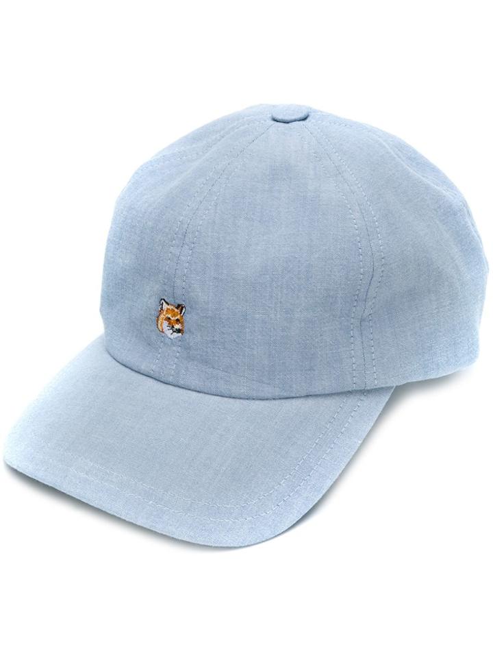 Maison Kitsuné Fox Embroided Cap - Blue