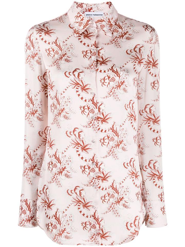 Paco Rabanne Floral-print Shirt - Pink