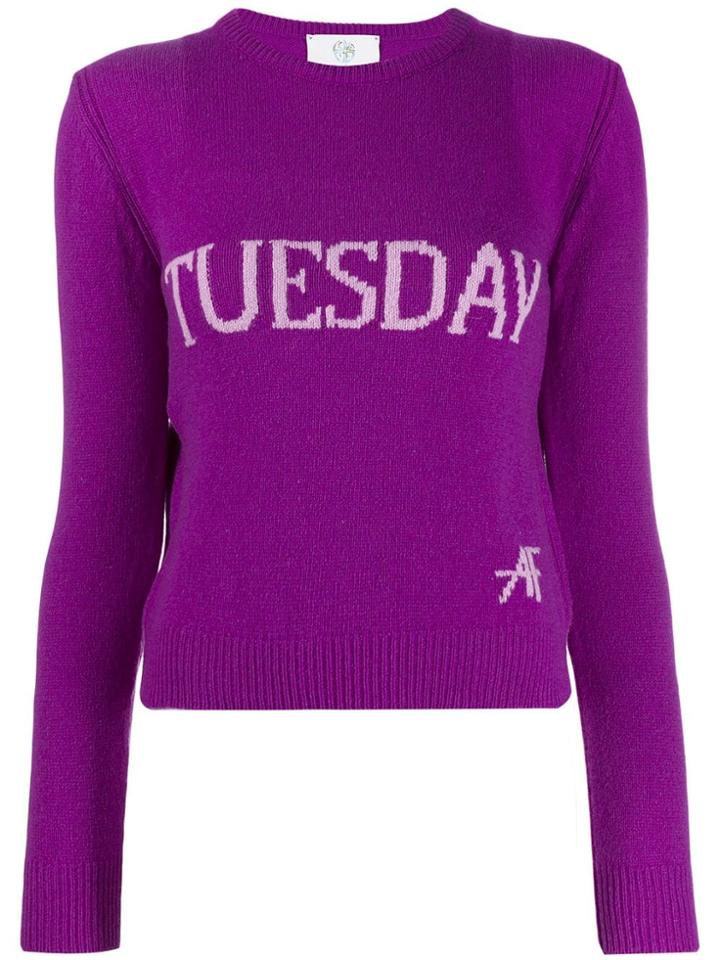 Alberta Ferretti Tuesday Intarsia Jumper - Purple