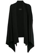 Yuiki Shimoji Draped Cardigan Coat - Black