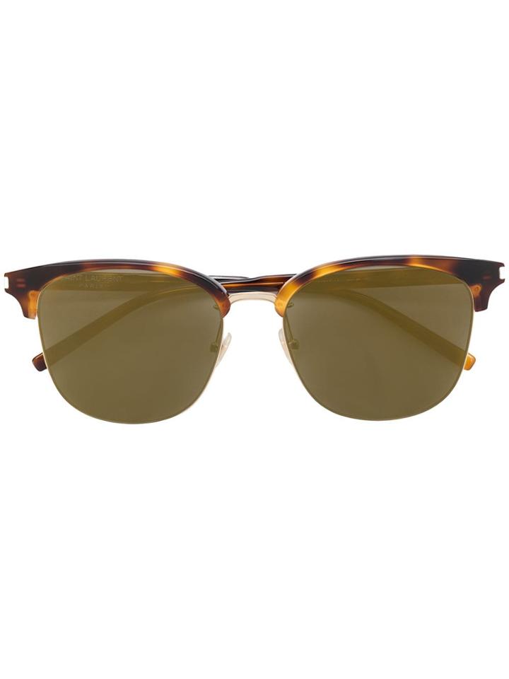 Saint Laurent Eyewear Tortoiseshell-effect Square Sunglasses -