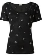 Saint Laurent Beaded Star T-shirt, Women's, Size: S, Black, Silk/polyester